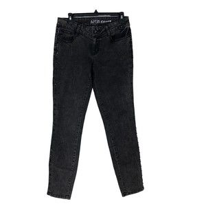 Apt9 Black Wash Skinny Jeans w/Black Studs Down the Sides, Gothcore, Metal SZ 6R